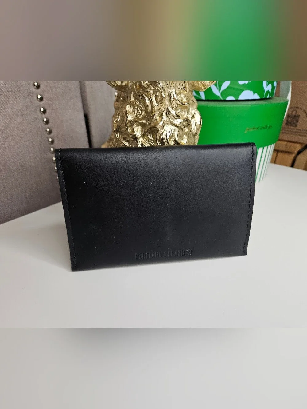 Portland Leather Goods Smooth Black Envelope